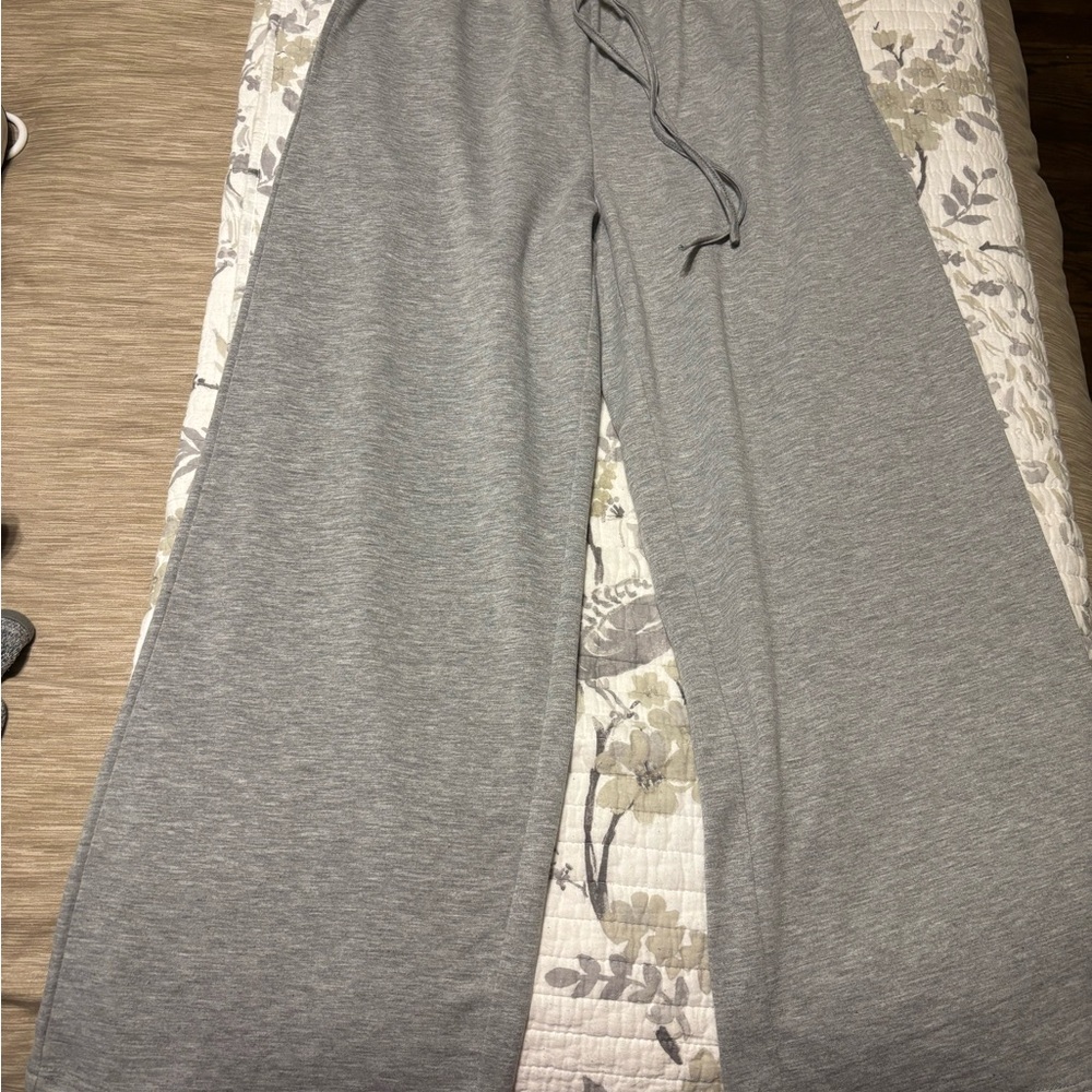 Amazon Heather Gray Wide Leg Pants